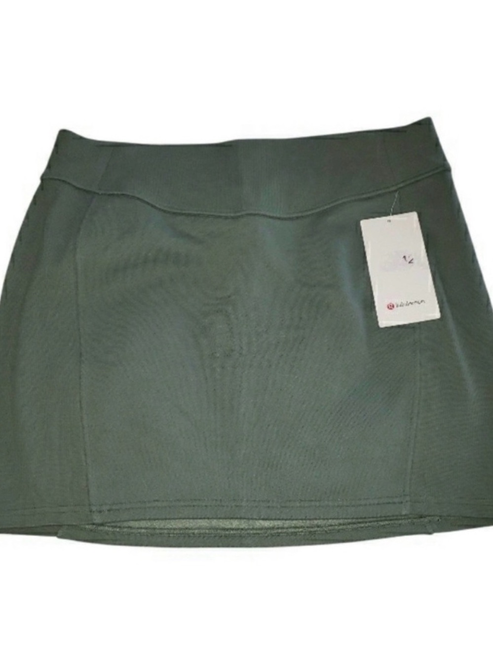 NWT Lululemon Scuba High-Rise Mini Skirt Grey Eucalyptus Size M